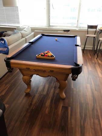 light wood pool table