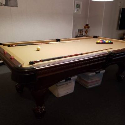 American Heritage 8 Ft. Pool Table and Accessories